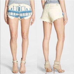 Paige Echo Park Jean Printed Shorts Sz 24